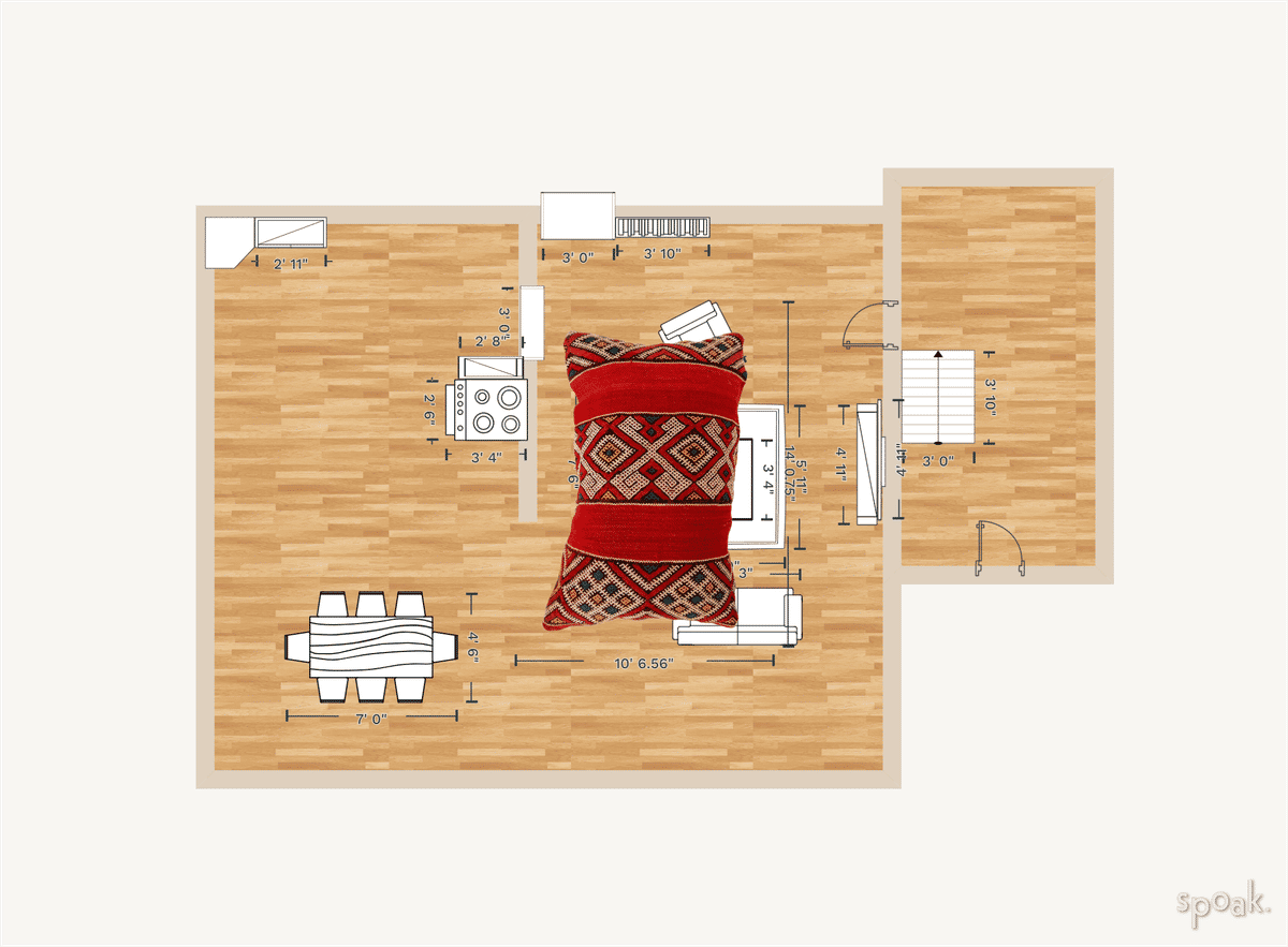 Dorm Room Plan designed by Christopher van der Heijden