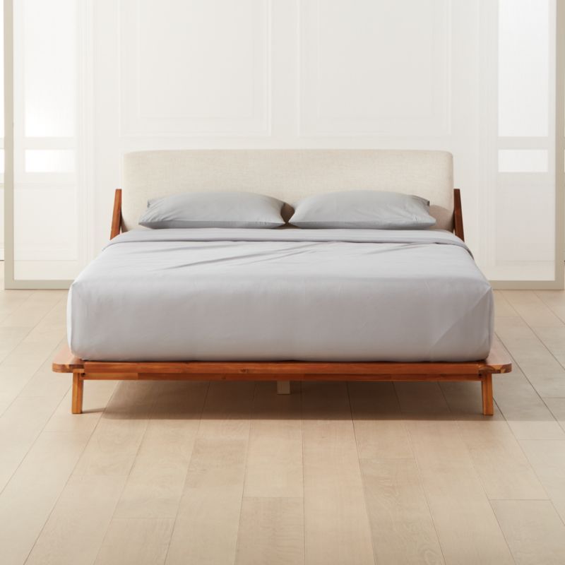 Drommen Acacia Wood Platform Queen Bed + Reviews | CB2 added by Ingrid Reichert