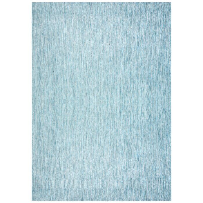 9 x 12 Marquand Machine Woven / Power Loomed Aqua Indoor/Outdoor Rug added by Maria Delucia