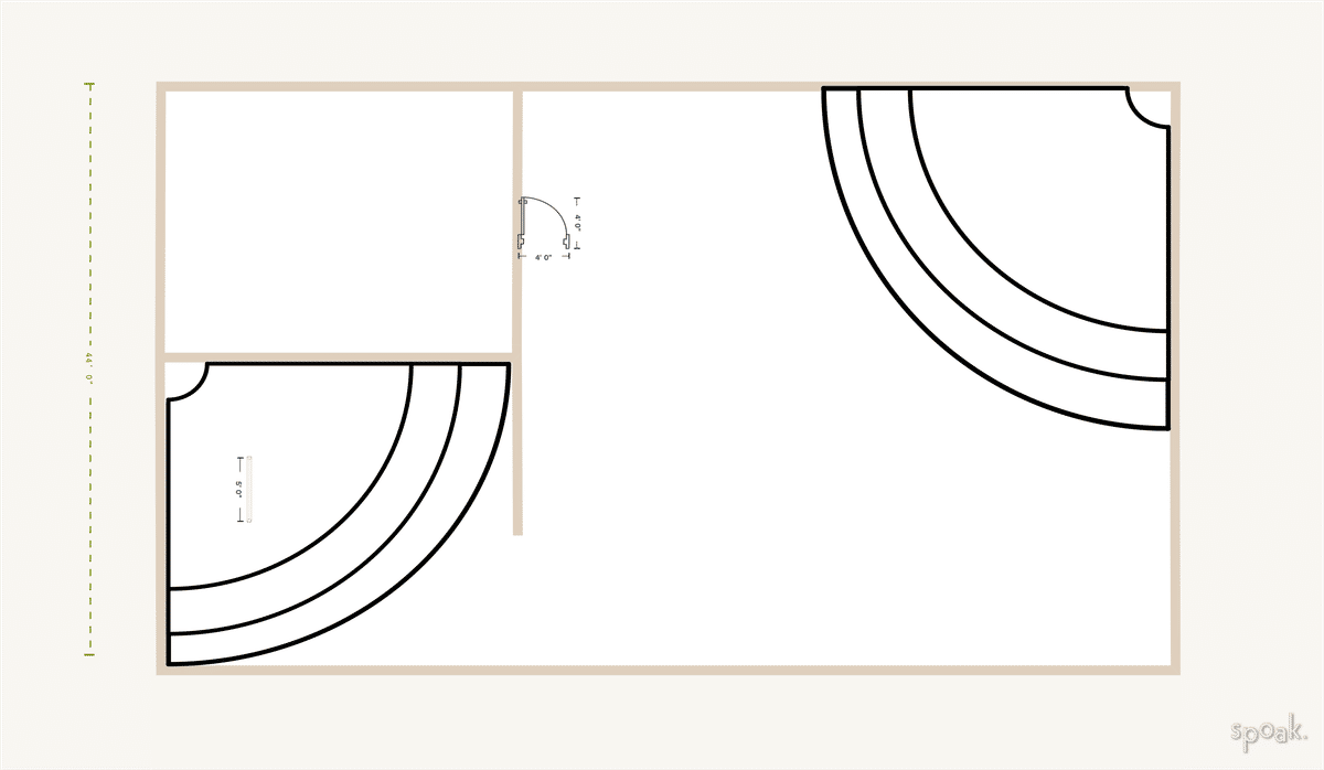 Multi Story Apartment Floor Plan designed by Sarah Mulberry