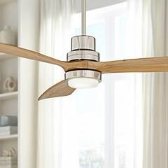 52" Casa Delta-Wing Brushed Nickel Natural LED Fan with Remote Control | www.lampsplus.com added by Spoak Member