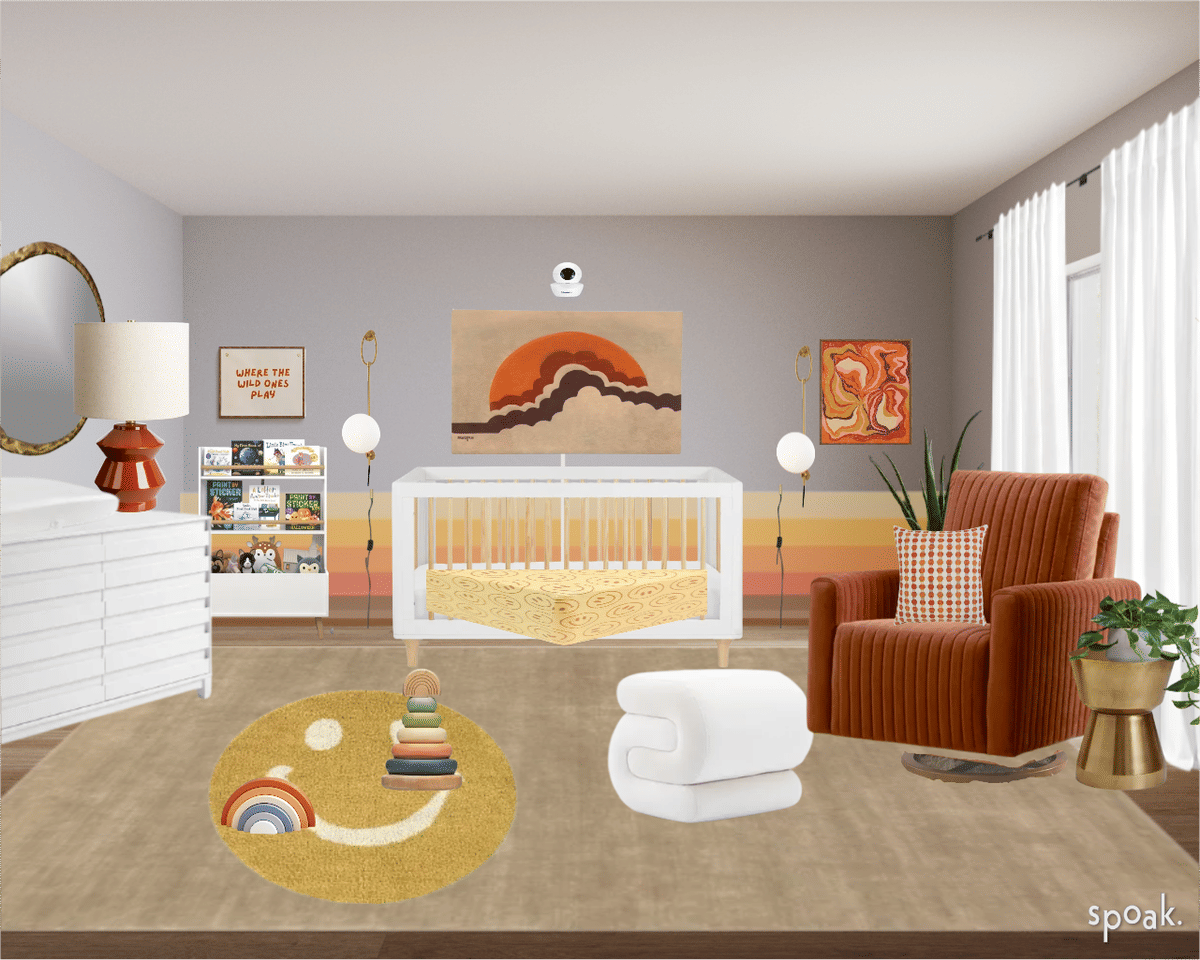 Orange Nursery Inspo designed by Lindsey LaPrime