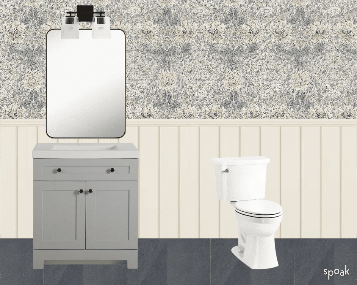 Half Bathroom Inspiration designed by Chelsea Reichelderfer