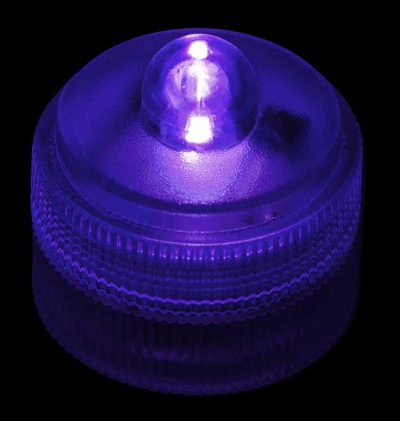 UV Blacklight Tea Lights and Other Colors LED Submersible  | Etsy added by courtney white