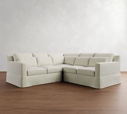 York Square Arm Deep Seat Slipcovered 3-Piece L-Shaped Sectional (98") added by Corey Osborn