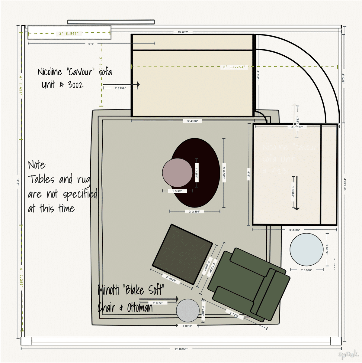 Living Room Layout designed by jacque james