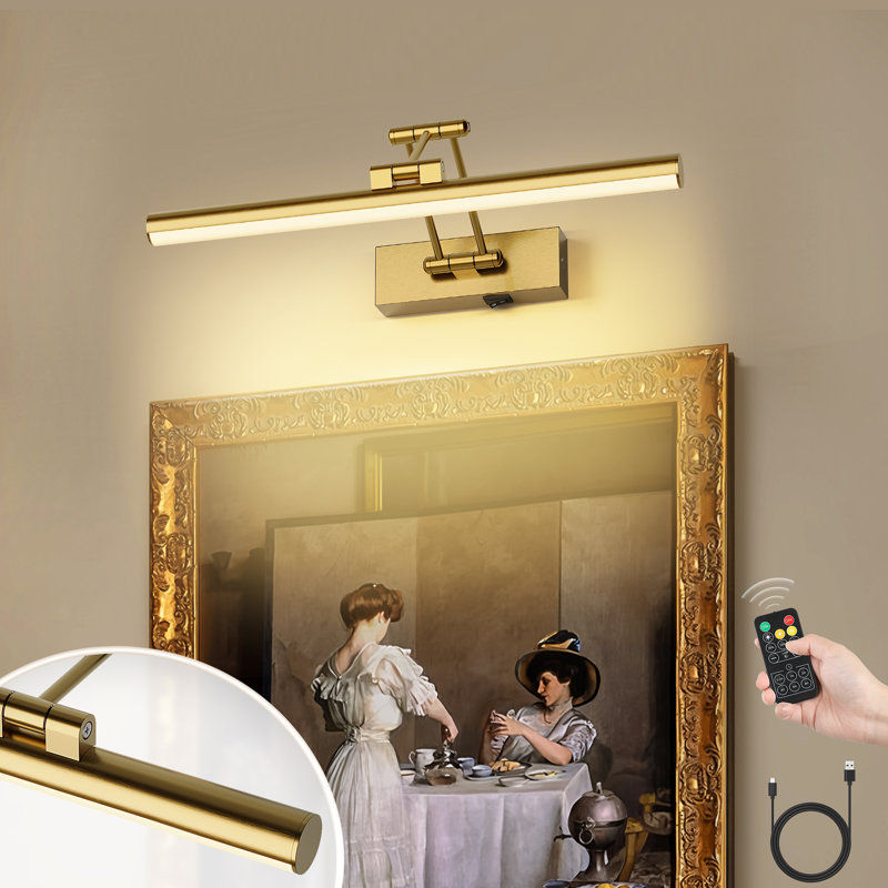 LED Picture Light with Remote Control Dimmable Multiple Color Temperatures Rotatable and Timer added by Charli Nicol