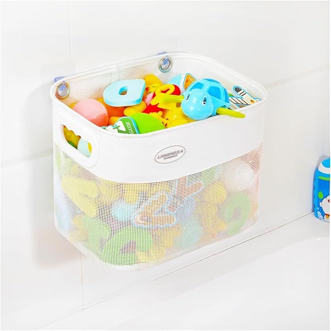 Quick Scoop Baby Mesh Bath Toy Storage, 2X Capacity & Large Opening Bath Toy Organizer Baby Bath Gift Bathtub Toy Holder, Toy Storage for Toddlers (White) added by Rachel Fedorov
