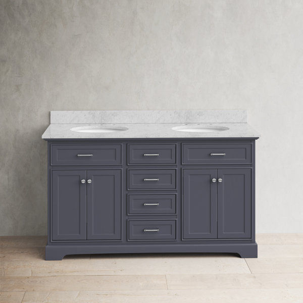 Ronnie 60" Double Bathroom Vanity Set added by Maddie Berman