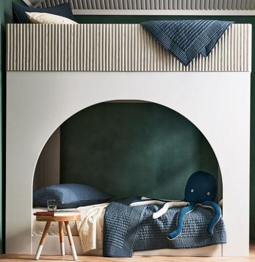 west elm kids x pbk x Sarah Sherman Samuel Arches Twin Over Twin Bunk Bed added by Emma Hanson