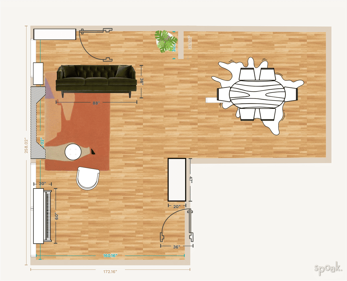 Living Room Plan designed by Erica Goodfriend