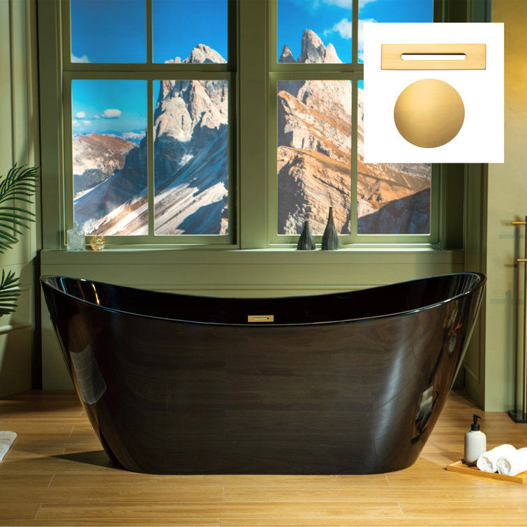 67'' x 32'' Freestanding Soaking Acrylic Bathtub added by Danielle Lambert
