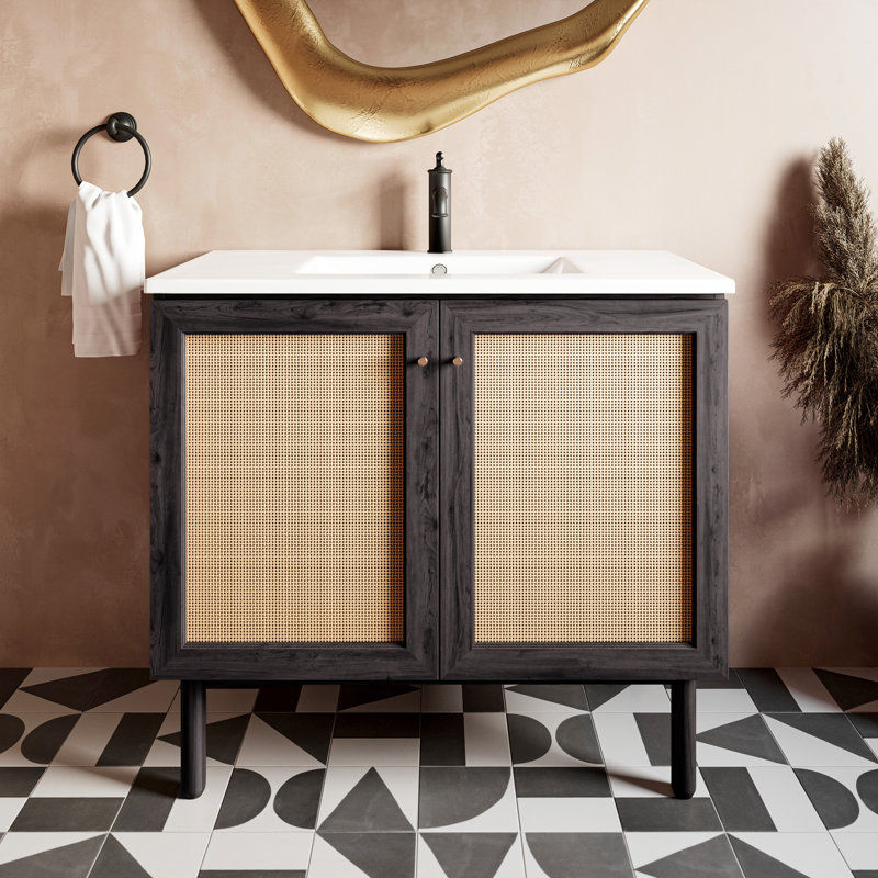 36'' Free Standing Single Bathroom Vanity with Ceramic Top added by Ann Le