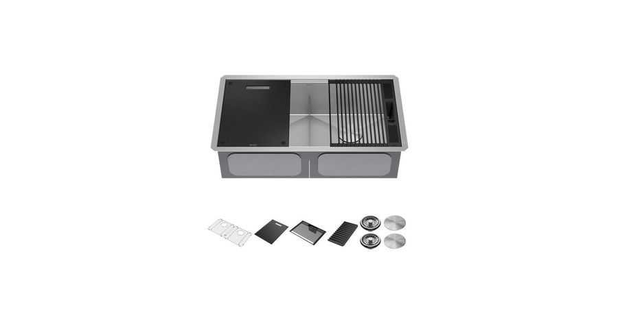 Delta 95B931-33D-SS Rivet 33” Workstation Kitchen Sink | Build.com added by HELEN SALGADO