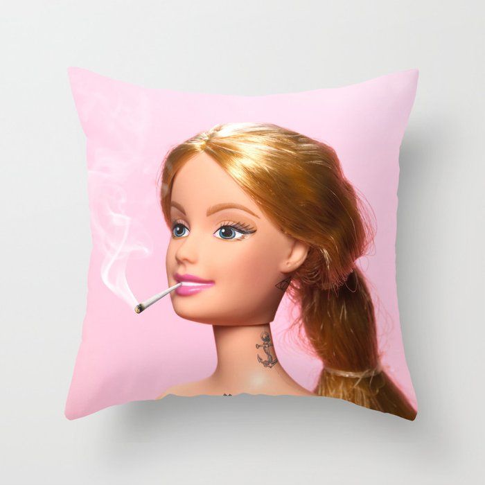 Doll Grown Up Throw Pillow by Artem Pozdnyakov added by Zanneta Peart Bennett