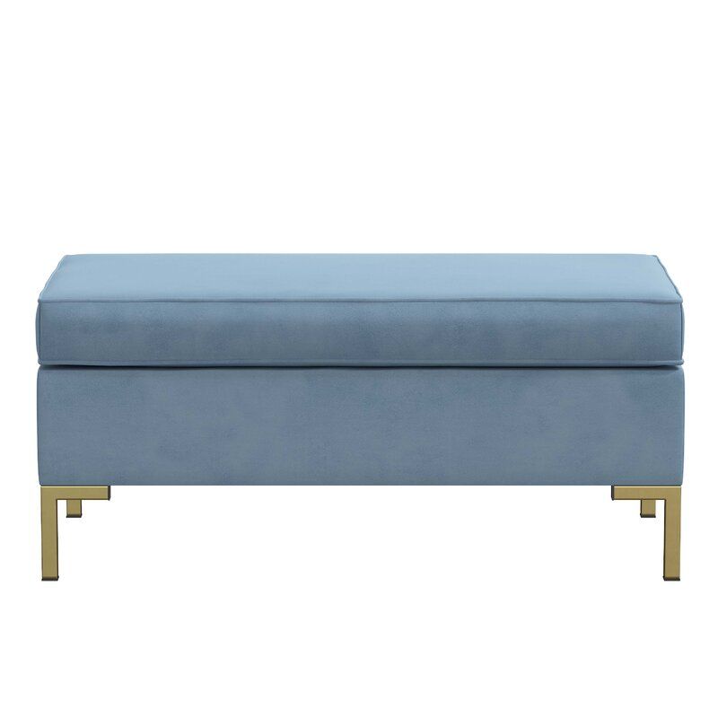 Mimi Bench in Blue/Gold, 42"w x 22"d x 19"h added by Kate Lynn Nemett
