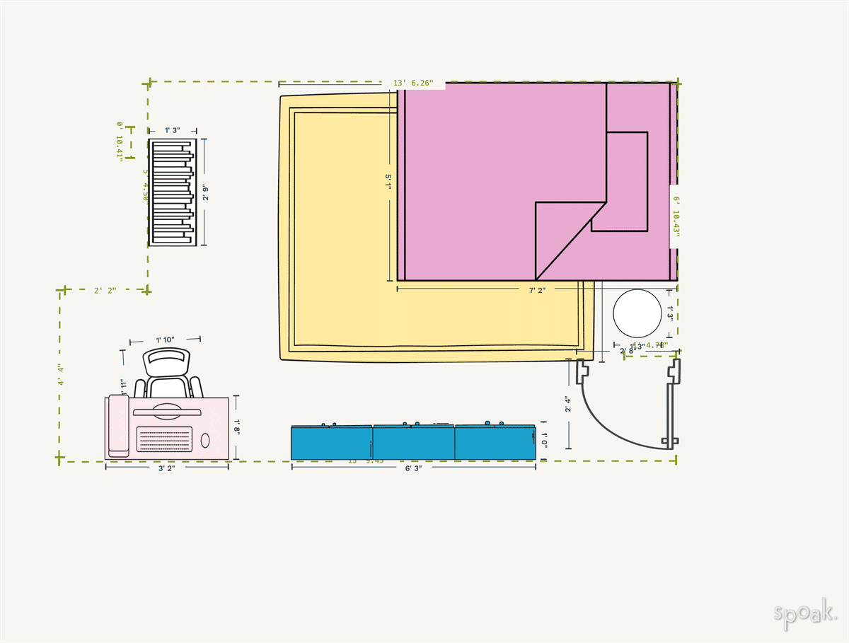 Guest Bedroom Layout designed by Melissa Isles