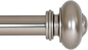 Ivilon Drapery Window Curtain Rod - Knob Design, 1 Inch Rod, 72 to 144 Inch. Satin Nickel added by MISSY PITT