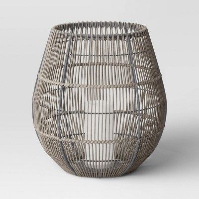 Large Rope Outdoor Lantern Neutral - Threshold™ added by Elevated by Elise LLC