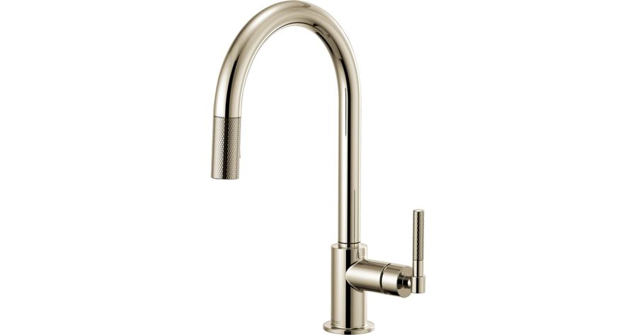 Brizo 63043LF-PN Litze Single Handle Arc Spout Pull Down | Build.com added by Kate McKay Designs