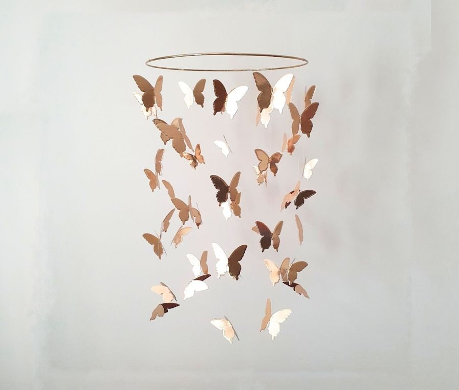 Gold Butterfly Mobile Nursery Crib Mobile Girl Baby Mobile - Etsy added by Francesca Pasquali