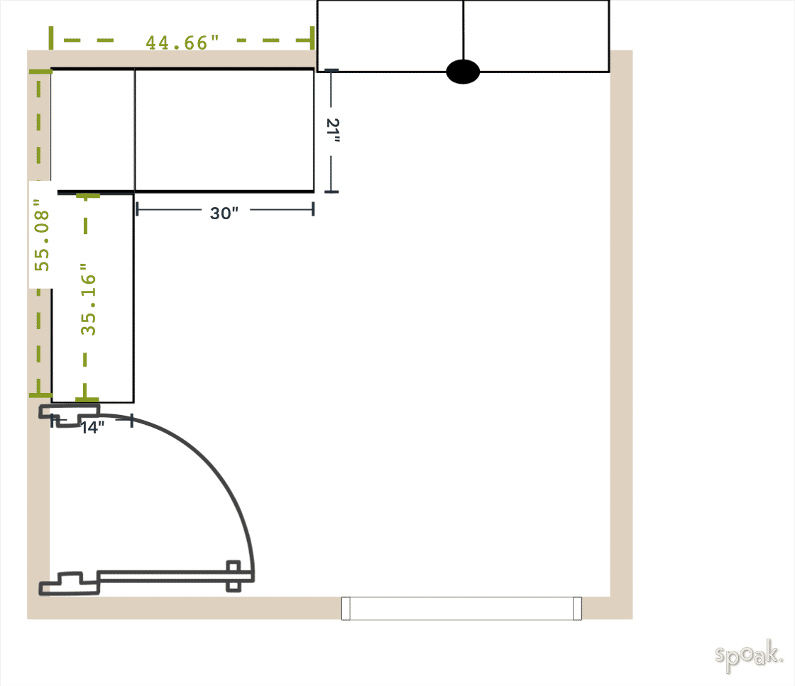 Living + Dining Room Layout designed by Caroline Stevenson