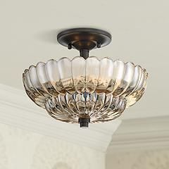 Quoizel Whitecap 11 3/4" Wide Mottled Cocoa Ceiling Light | www.lampsplus.com added by Jamie Vierra