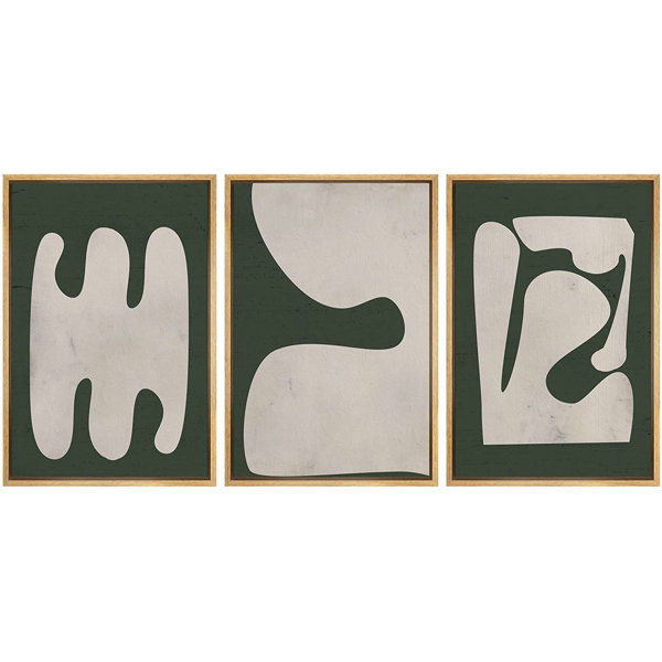 Geometric Art Deco Retro Vintage Polygon Framed On Canvas 3 Pieces Painting added by Christina Fontanesi