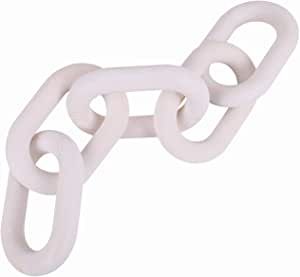 HMASYO Wood Chain Link Decor – Hand Carved 5-Link Wood Knot Wooden Decorative Chain, 22" Rustic Wood Link Decorative Object Large Wood Chain for Home Living Room Coffee Table Farmhouse(White) added by Sarah Jackson