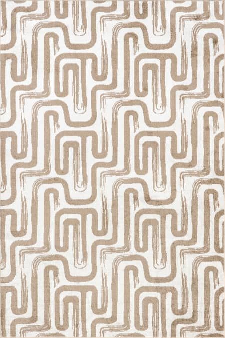 Beige Marlia Washable Chain-Link Area Rug added by MK Alderman