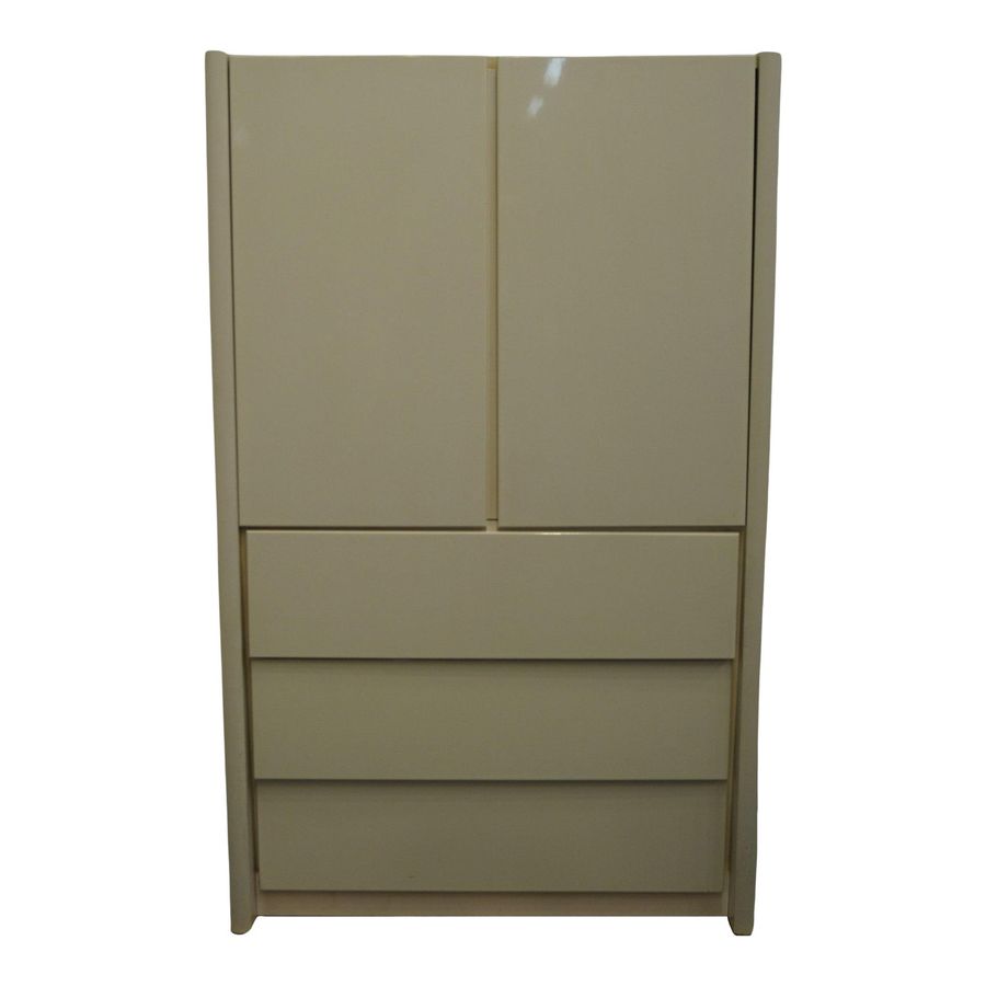 Lane Furniture White Lacquered Contemporary Modern 38" Armoire / Door Chest added by Rxchel Abrahams
