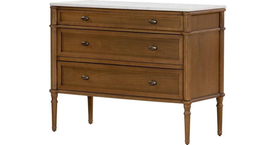 Toulouse Chest - Finish: Toasted Oak, Polished White Marble added by Claire Gleeman