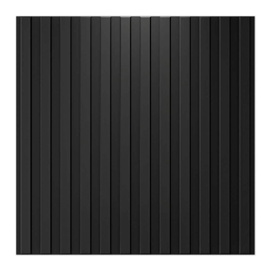 Art3d Slat Fluted Design 1/16 in. x 1-7/16 ft. x 1-3/5 ft. Black Square Edge Decorative 3D Wall Paneling (12 Pack) A10hd064BK - The Home Depot added by Kristin Johnson