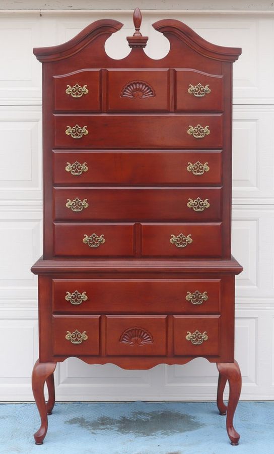 2 Piece Queen Anne Highboy Dresser / Tall Chest | Etsy added by Colette Peters
