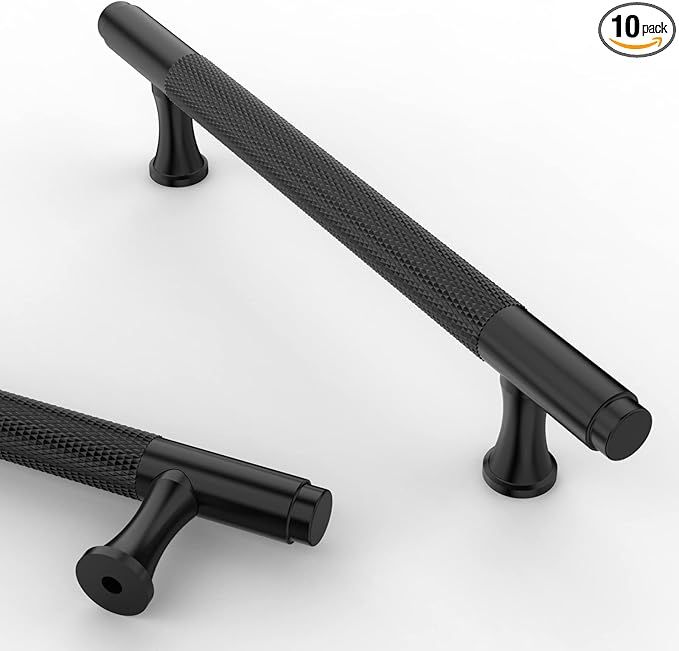 Asidrama 10 Pack 5 Inch(128mm) Knurled Matte Black Kitchen Cabinet Handles, Cabinet Pulls Kitchen Cabinet Hardware Cupboard Drawer Pulls added by Where The Heart Is Designs