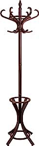 Headbourne 8000 Floor Standing Hat and Coat Rack with Umbrella Stand, Wood with brown Paint Finish added by Veronica Mars