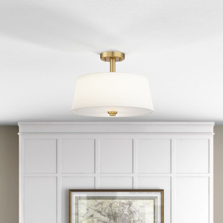 Bomberger 2 - Light 15'' Shaded Drum Semi Flush Mount added by Spoak Member