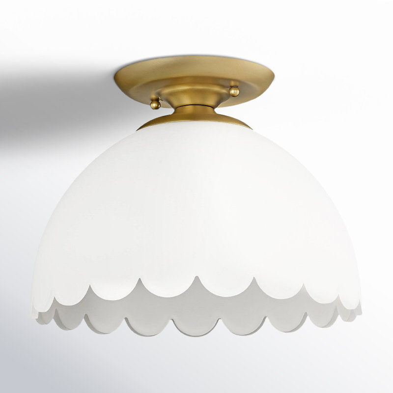 Filomela Single Light Glass Semi Flush Mount added by Mariya Owens