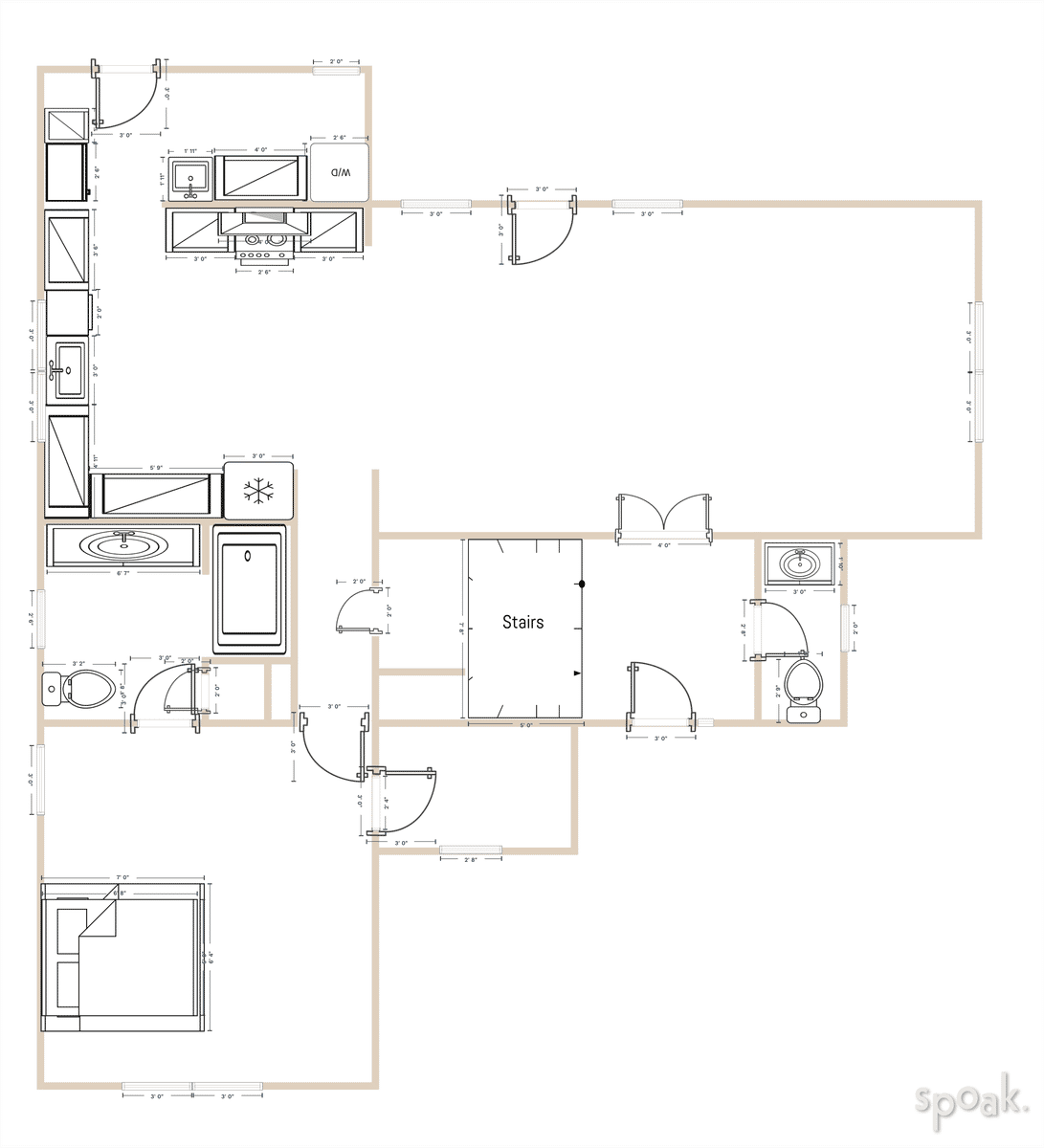 Kitchen Layout designed by Paula Hennon
