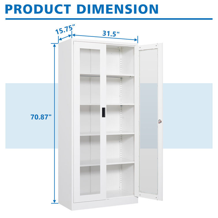 Kizzi 31.5'' Wide 5 - Shelf Storage Cabinet added by Kate Lynn Nemett