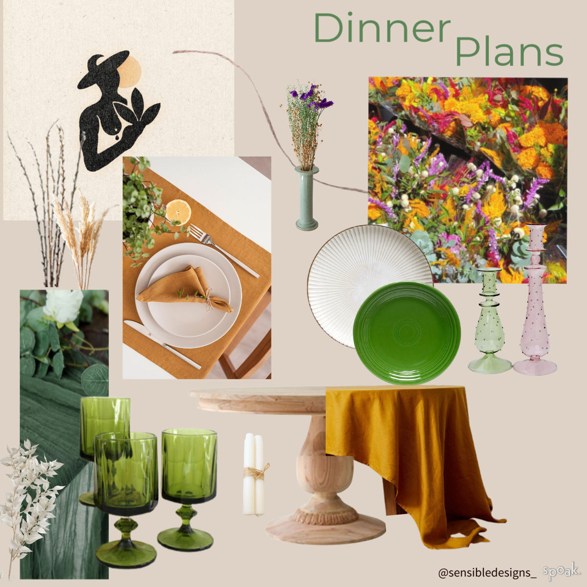 Green Dining Room Ideas designed by Samantha Garcia