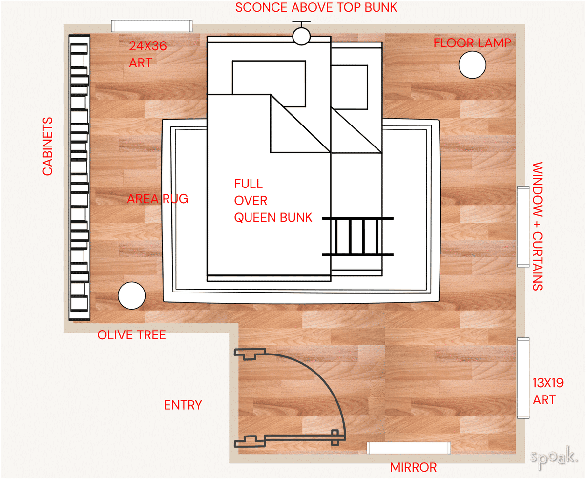 Bedroom Floor Plan designed by Hannah Petterson