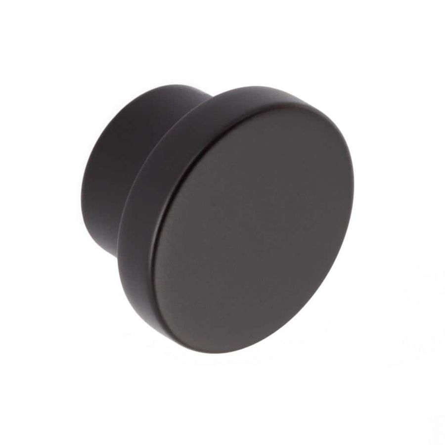 Sumner Street Home Hardware Ethan 1-1/4 in. Matte Black Cabinet Knob RL063286 - The Home Depot added by Erin Vernon