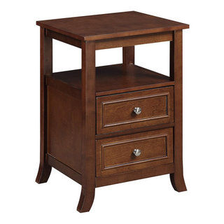 Convenience Concepts Melbourne Two-Drawer End Table in White Wood Finish - Transitional - Side Tables And End Tables - by Homesquare | Houzz added by Spoak Member