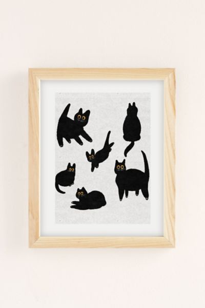 Mala Hora Black Cats With Big Eyes Art Print added by Mackenzie Schieck
