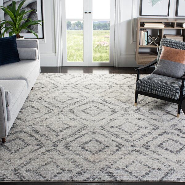 Muniz Geometric Light Gray/Gray Area Rug added by Heather Kunz