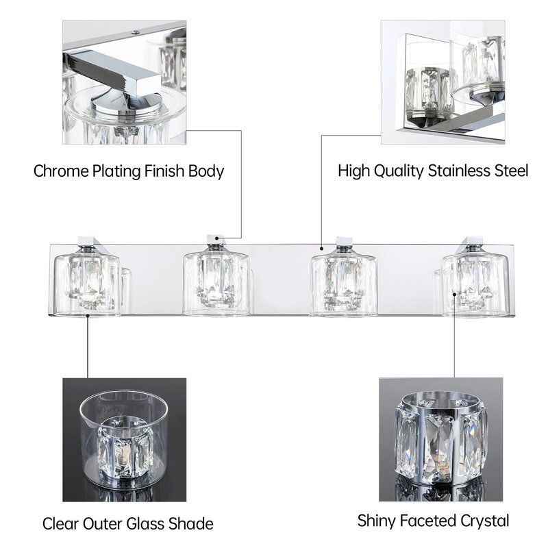 Delvon 4-Light Dimmable Vanity Light added by Courtney Hill