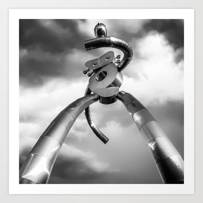 A Dallas Texas Icon In The Clouds - Black And White Art Print by Gregory Ballos Fine Art Photography | Society6 added by Alethia Vitale
