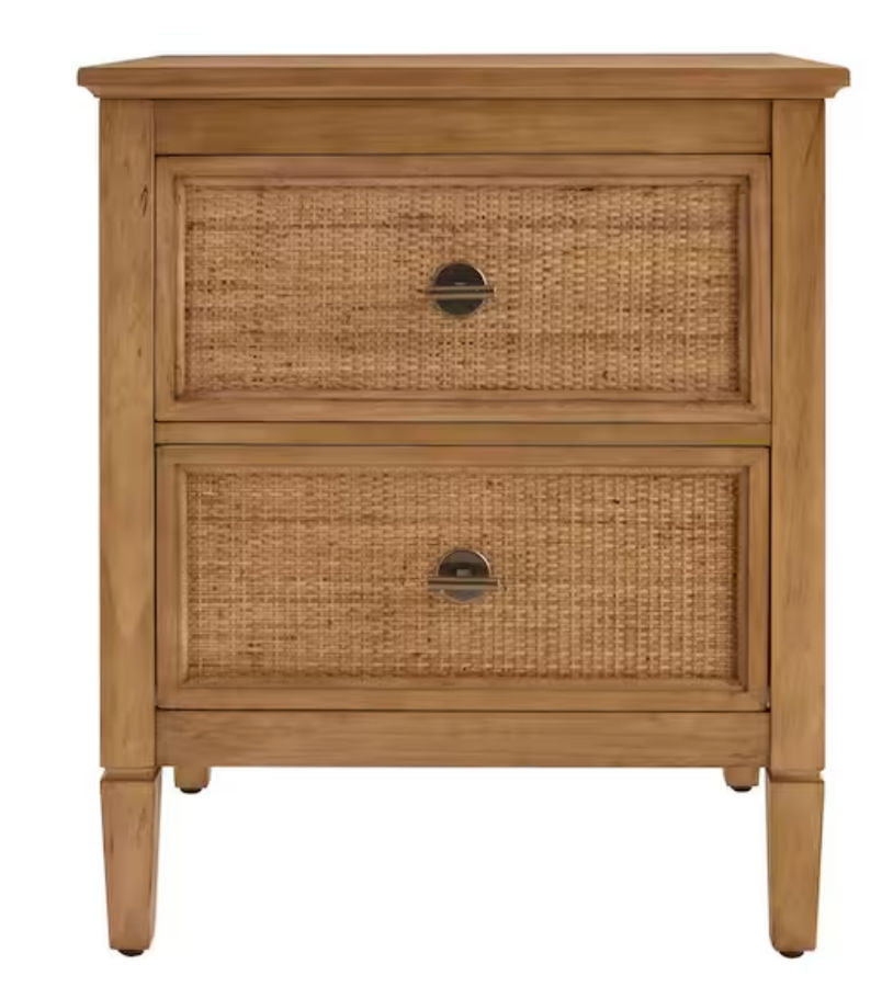 Home Decorators Collection Marsden Patina Wood Finish 2-Drawer Cane Nightstand 13966 - The Home Depot added by Julia McAleese