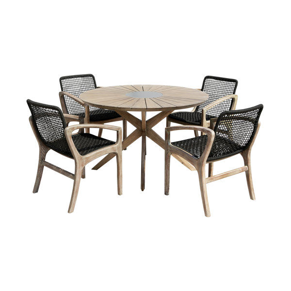 Jaylon Round 4 - Person Outdoor Dining Set added by Cornelia Spiske